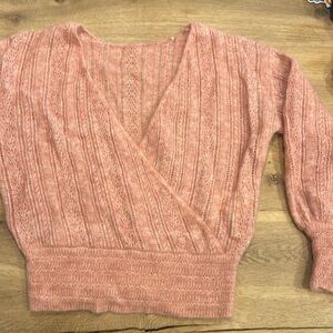 La Maille Sezane pink cardigan